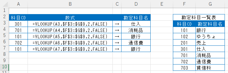 VLOOKUP関数を使う