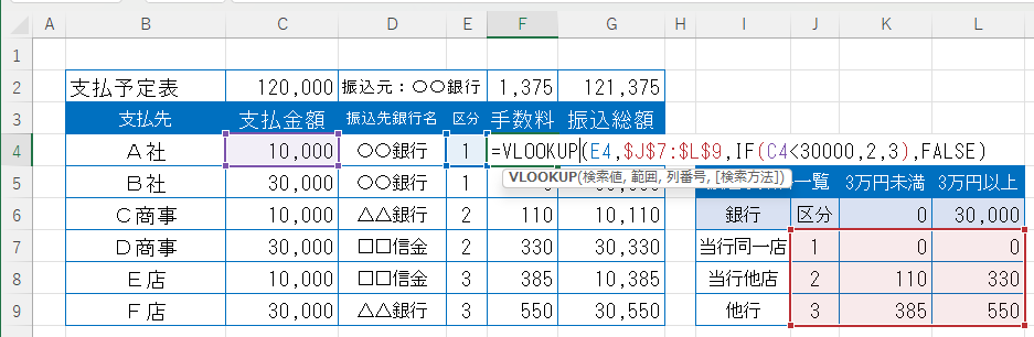 VLOOKUPで絶対参照