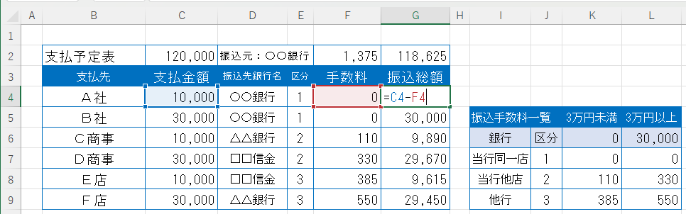 先方負担の場合