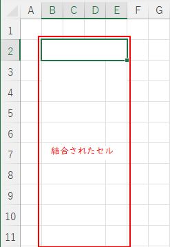 結合されたセル