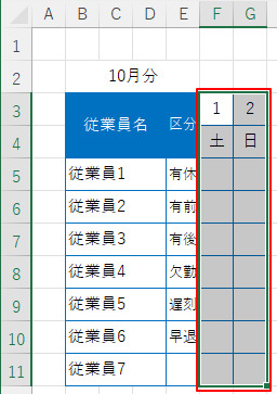 条件式書式設定