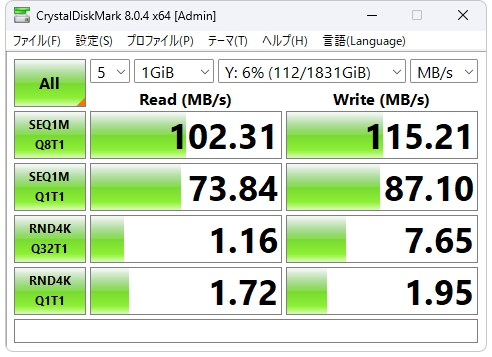 LS510D：Wi-Fi６ベンチマーク