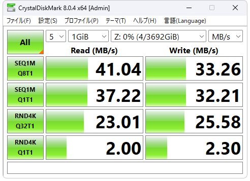 LS710D：通常Wi-Fiベンチマーク