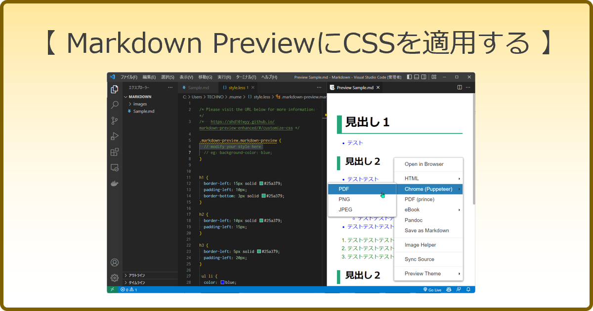 MarkdownPreviewにcssを適用する